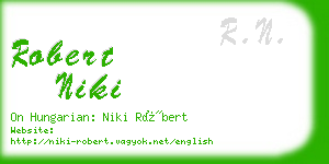 robert niki business card